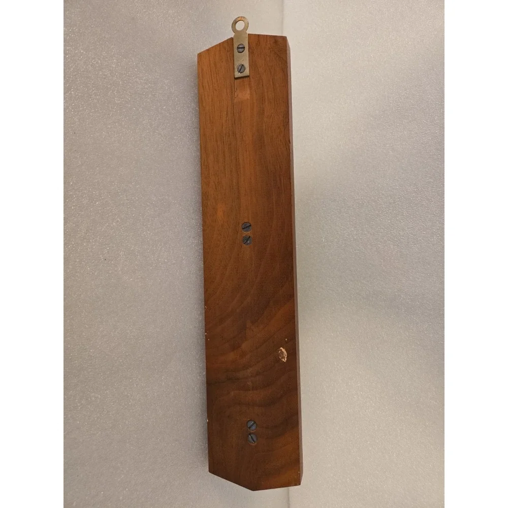 Mid Century Modern Wood Wall Coat Rack 2 Horn Hooks Teak Danish Style Vtg 15